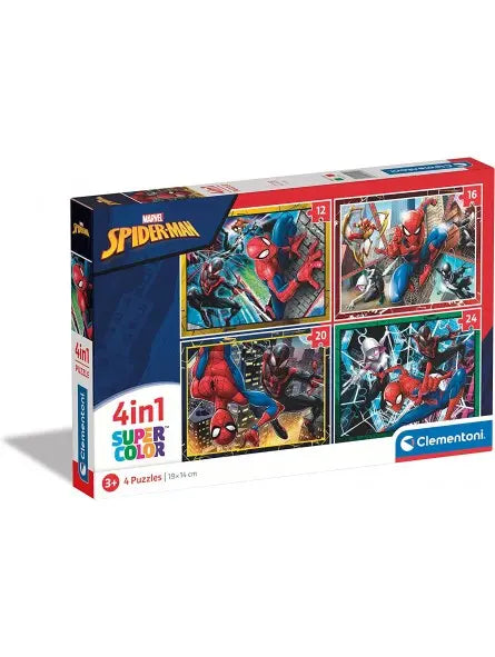 Super Color Puzzle Marvel Spiderman 4 in 1