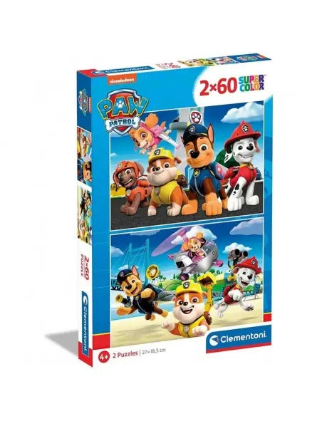 Super Color Puzzle Paw Patrol 2x60 pcs