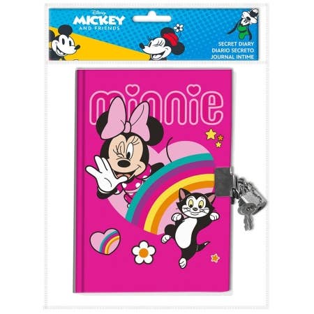 Diario segreto di Minnie con lucchetto 20x16 cm